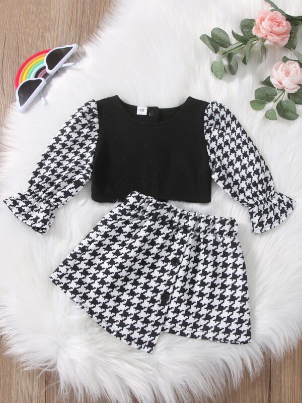 shell.love plaid irregular skirts baby clothing kids (2)