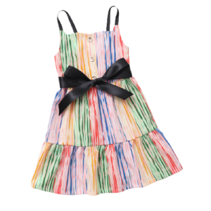 shell.love rainbow bow sleeveless girls dress kids