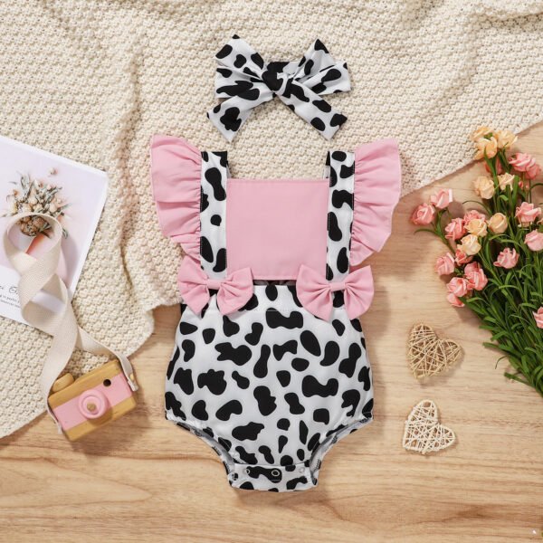 shell.love summer leopard bow baby romper baby (2)