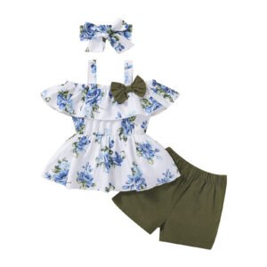 shell.love floral top solid shorts baby clothes baby (1)