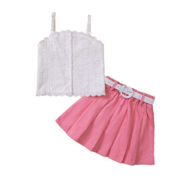 shell.love halter vest pleated skirt children clothes kids (1)