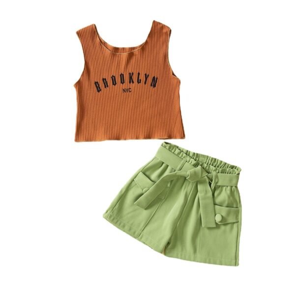 shell.love letter knit vest solid shorts kids set kids (1)