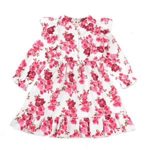 shell.love long sleeve floral girls dress kids (1)