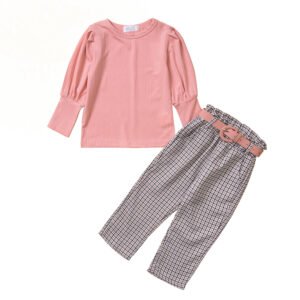 shell.love puff sleeve plaid trouser kids clothing kids (1)