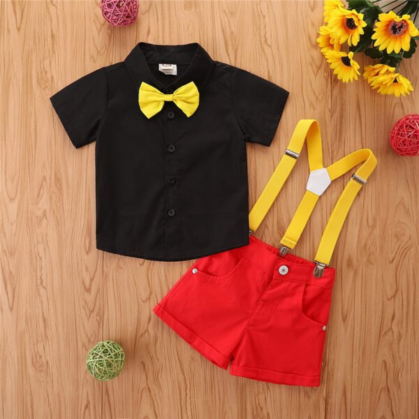 shell.love solid shirt suspender shorts boys outfits kids (2)