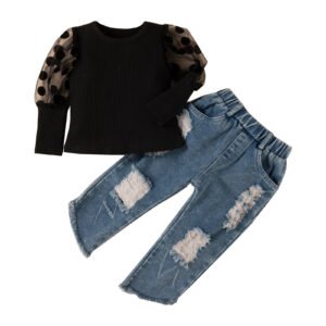 shell.love dot mesh solid knit ripped jeans suit kids (1)
