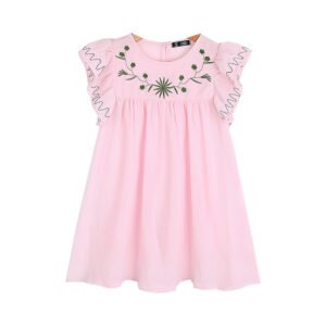 shell.love fly sleeve embroidered girls dress kids (1)