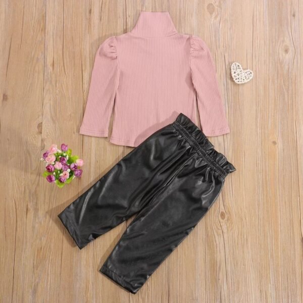 shell.love knit top leather pants kids clothes kids (2)