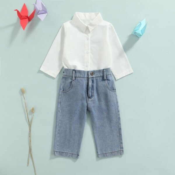 shell.love shirt denim pants girls clothing kids (2)