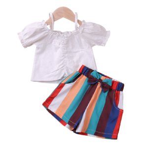 shell.love summer solid striped shorts wear kids