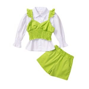 shell.love vest shirt solid shorts girls clothing kids (2)