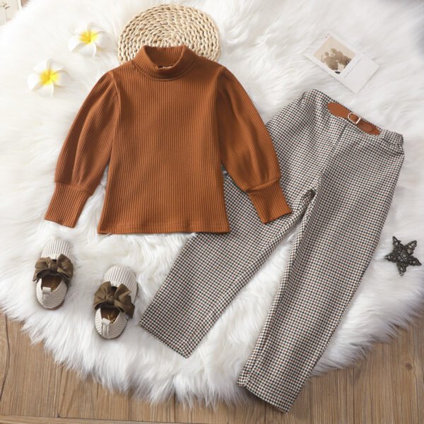 shell.love knit plaid pants girls clothing kids