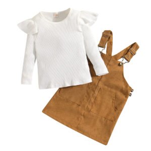 shell.love knit top corduroy strap skirt kids wear kids (1)