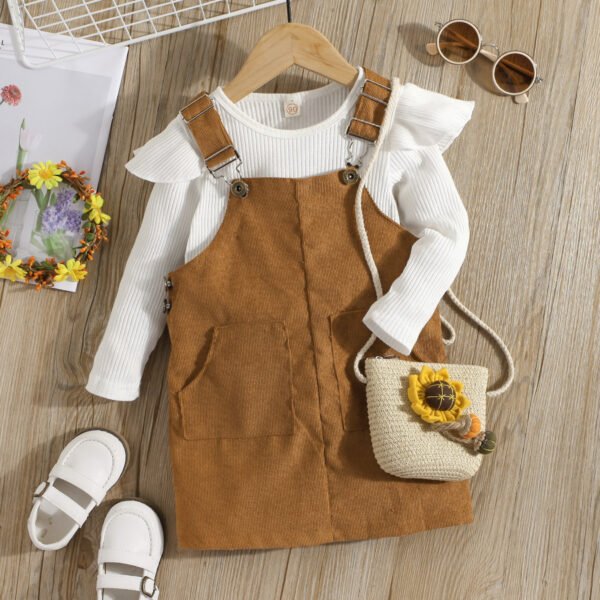 shell.love knit top corduroy strap skirt kids wear kids (2)