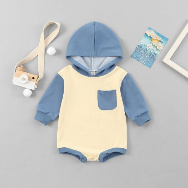 shell.love patckwork hooded baby romper baby (2)