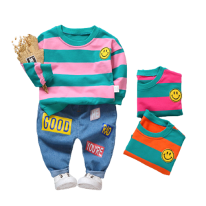 shell.love striped cartoon letter boys clothes kids (1)