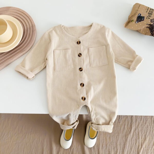 shell.love baby solid corduroy romper baby (2)
