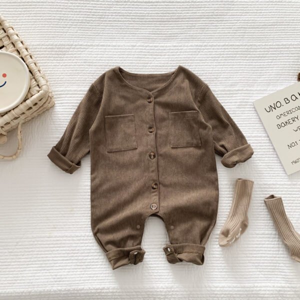 shell.love baby solid corduroy romper baby (3)