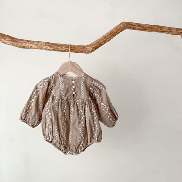 shell.love bead lace solid baby romper baby (2)