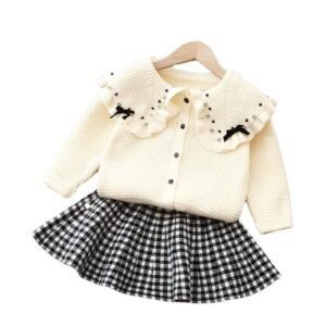 shell.love knit bead plaid girls clothing kids (1)