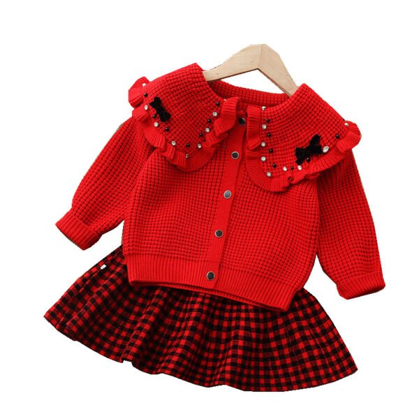 shell.love knit bead plaid girls clothing kids (2)