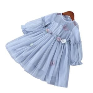 shell.love lace mesh flower girls dress kids (1)