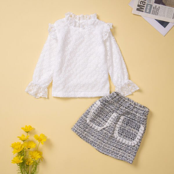 shell.love lace solid girls clothes set kids (1)