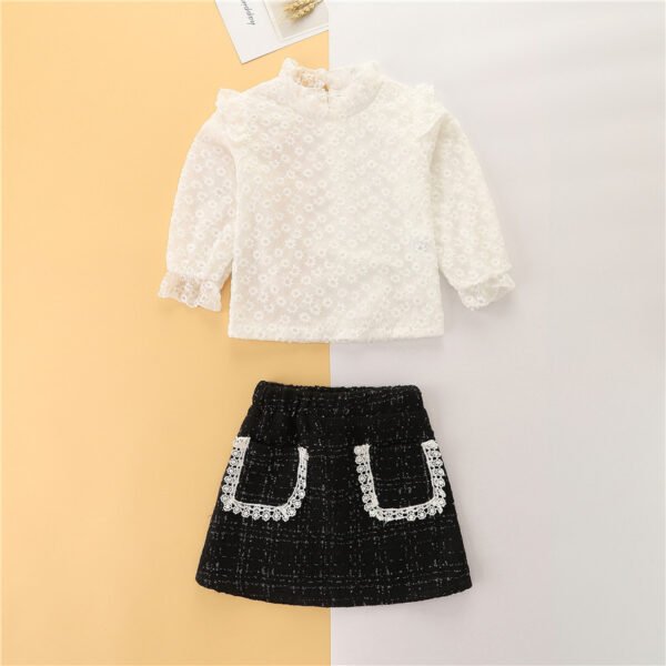 shell.love lace solid girls clothes set kids (2)