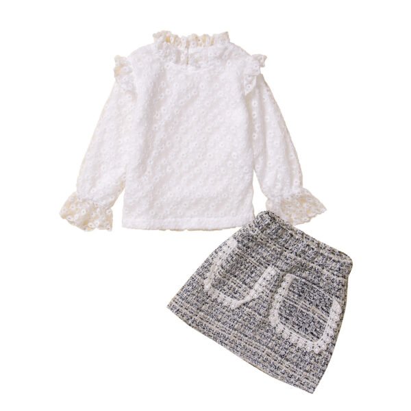 shell.love lace solid girls clothes set kids (3)