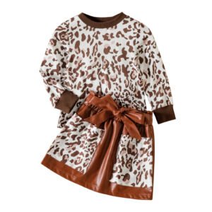 shell.love leopard pu leather girls outfits kids (1)