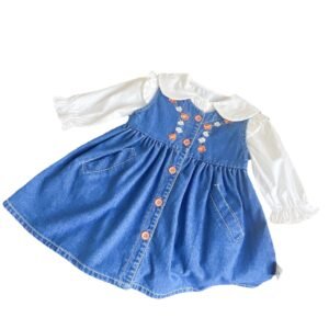 shell.love love embroidered denim sundress set kids (1)