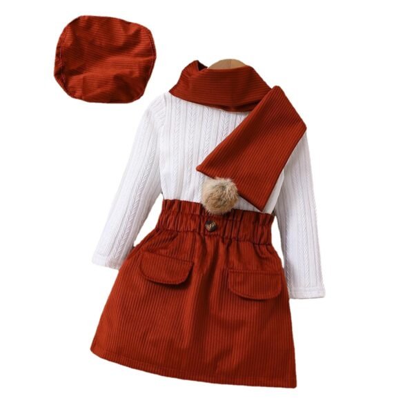 shell.love solid knit autumn girls suit kids (1)