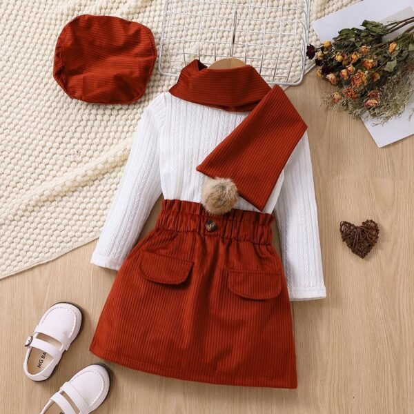 shell.love solid knit autumn girls suit kids (2)