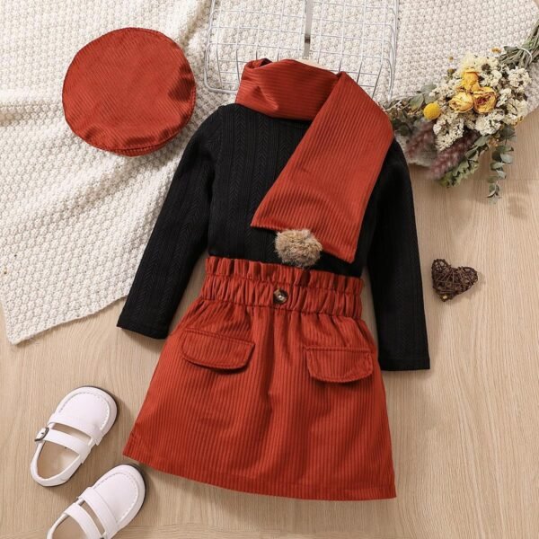 shell.love solid knit autumn girls suit kids (3)