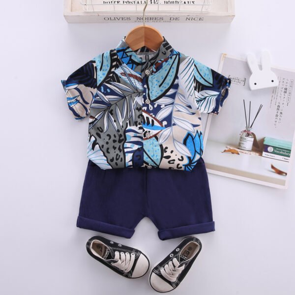 shell.love flower printing shirt boys clothes kids (2)