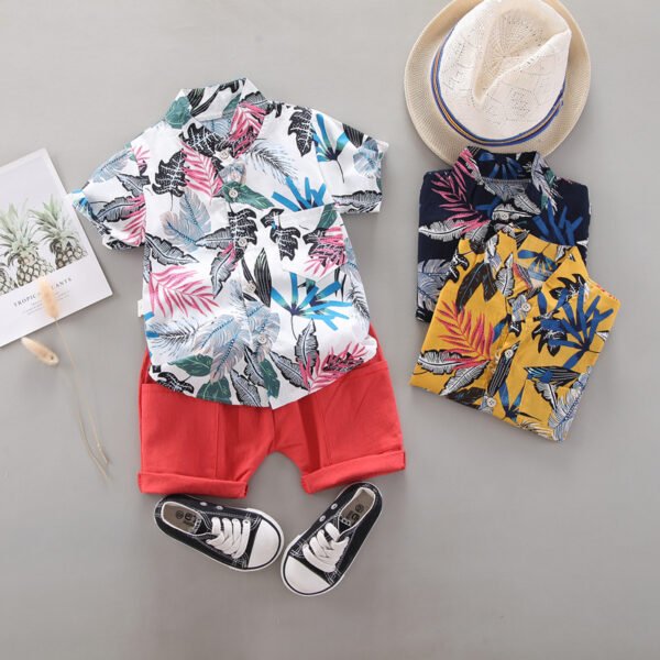 shell.love flower printing shirt boys clothes kids (3)