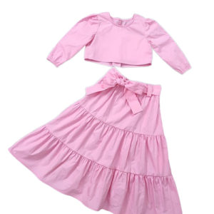 shell.love puff sleeve solid ruffles girls clothing kids