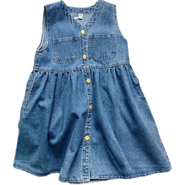 shell.love sleeveless girls denim sundress kids (1)