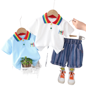 shell.love polo rainbow striped boys clothes kids (1)