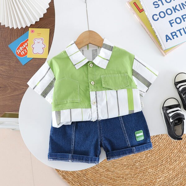 shell.love striped shirt solid boys outfits kids (2)