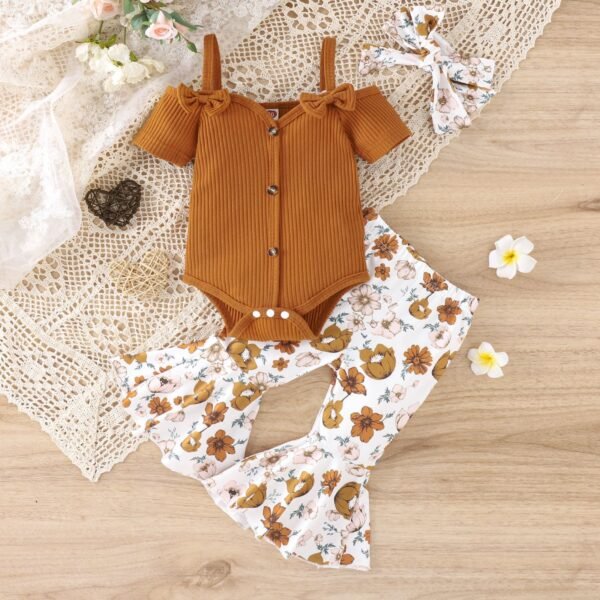 shell.love baby knit romper floral flared pants set baby (1)