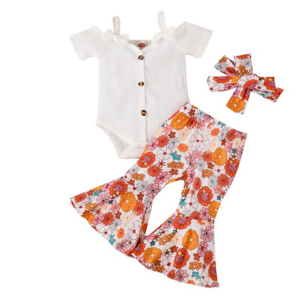 shell.love baby knit romper floral flared pants set baby (6)
