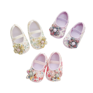 shell.love flower printed baby crib shoes kids (1)