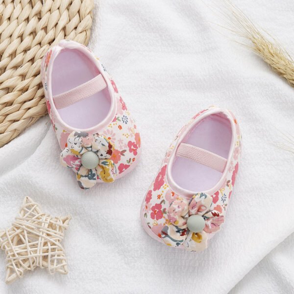 shell.love flower printed baby crib shoes kids (3)
