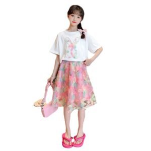 shell.love rabbit embroidered flower sweet outfits kids (1)
