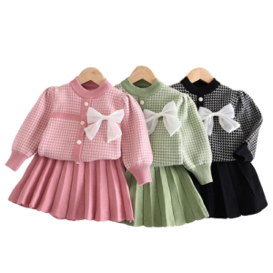 shell.love plaid sweater pleated skirt wear kids (1)